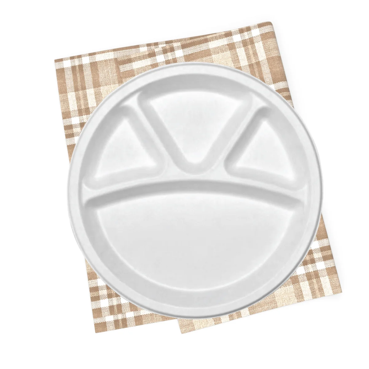 4 Compartment Round Plates