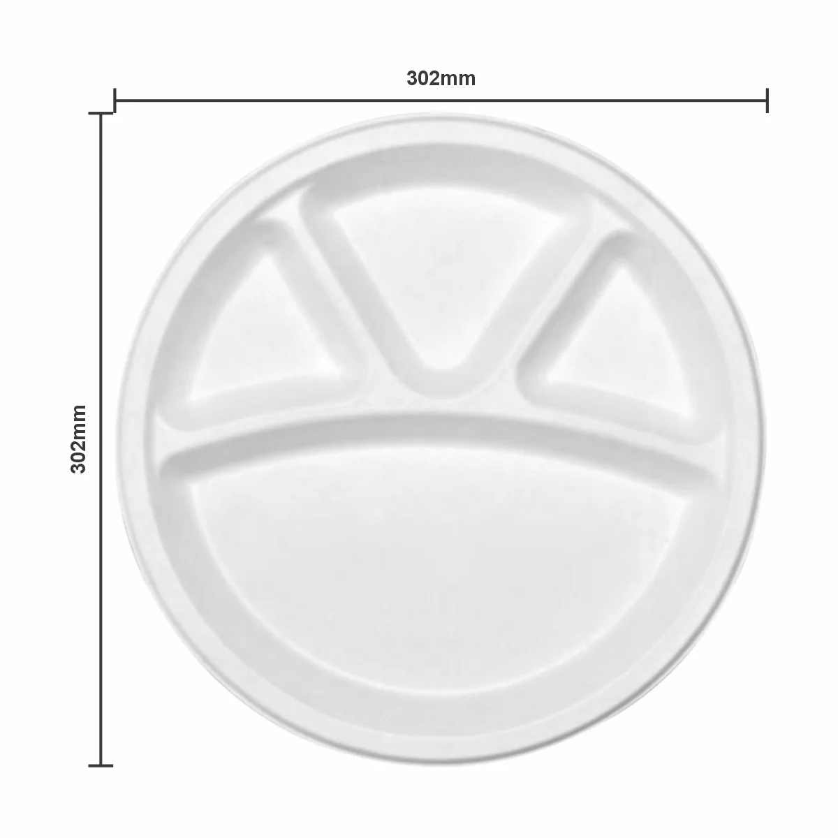 4 compartment plates disposable