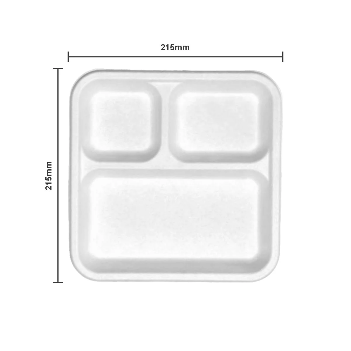 3 compartment plates disposable