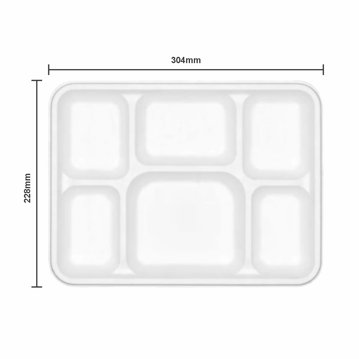 6 compartment disposable plates